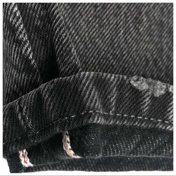 NWOT ATTACHED  Levi's 501CT Black Distressed Selvedge Jeans - Picture 3 of 8